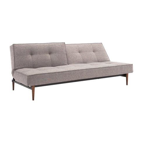 Splitback Styletto Sofa Bed / Dark Wood 210x91cm